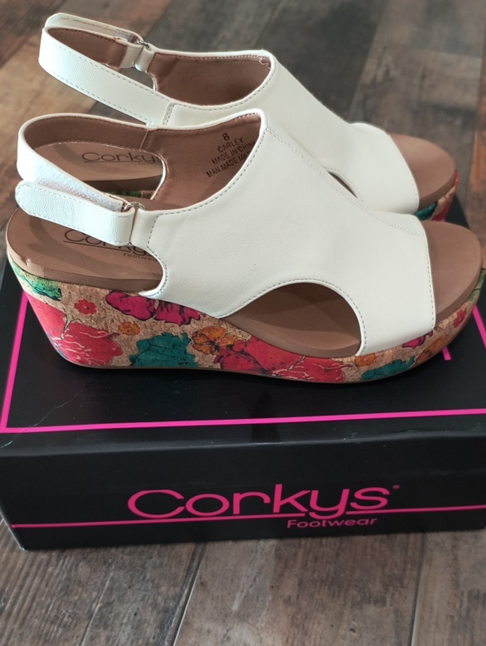 New Corkys Floral Wedges